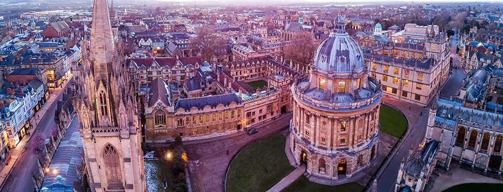 aerial view of Oxford