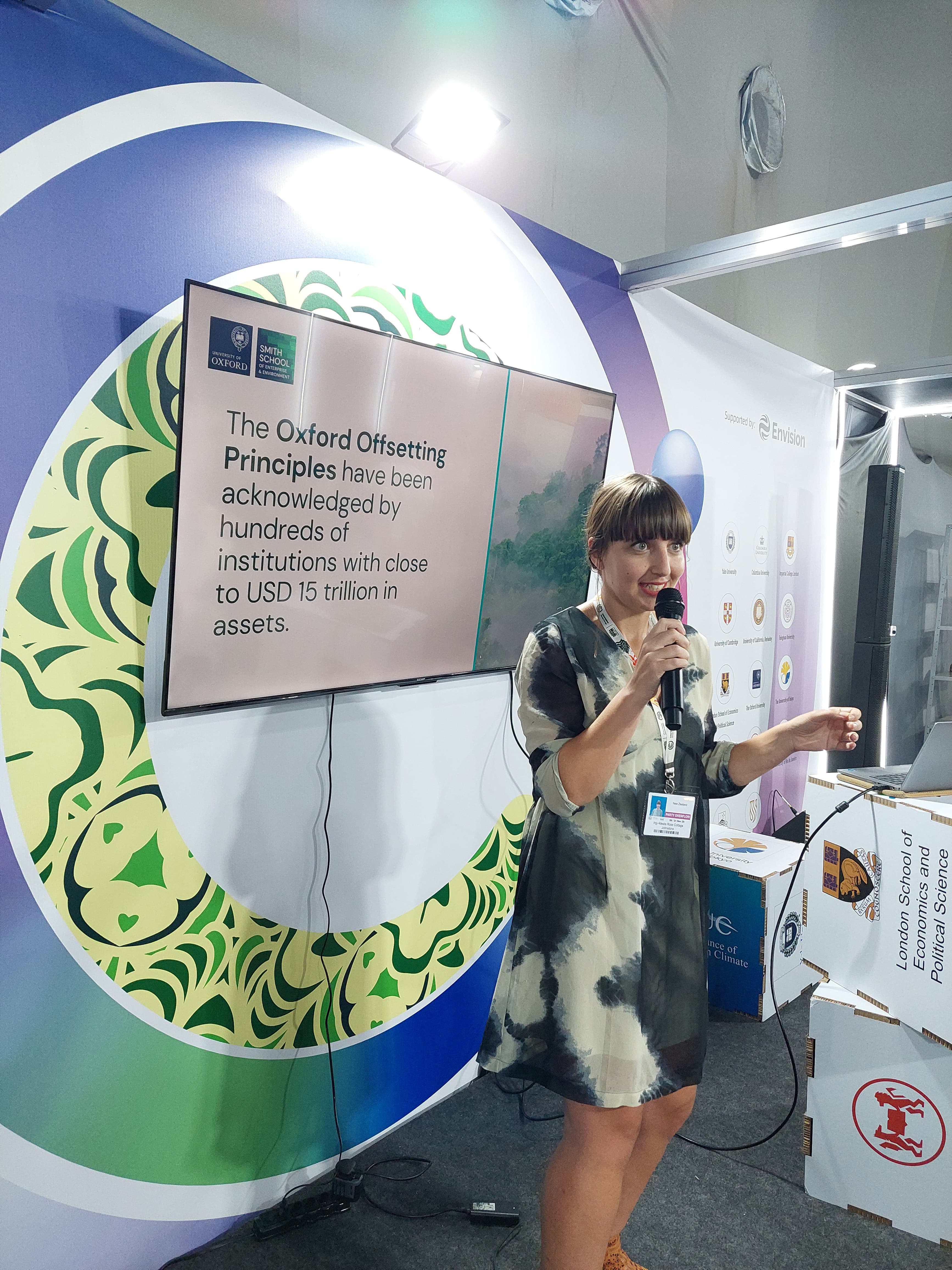 Person presenting at conference 