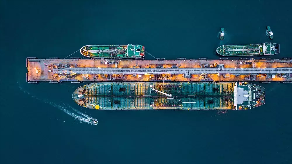 Top view of ship 