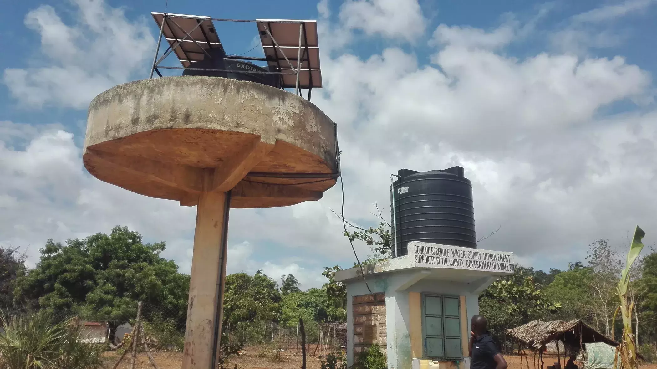 Solar panel on top of tower